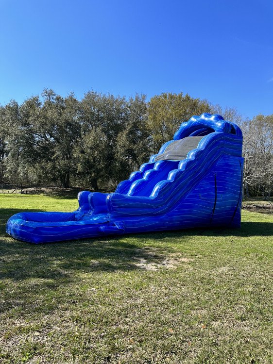 18ft blue marble water slide