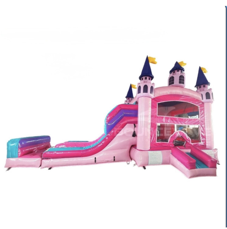 9ft. Pink Castle double lane combo