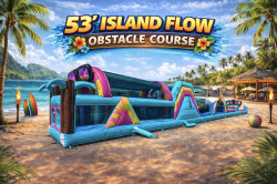 53ft. Island Flow obstacle course w/slide