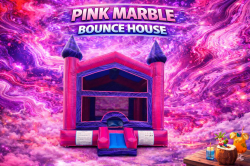 13x13 pink marble  bounce house