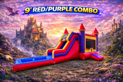 9ft red/purple single lane combo