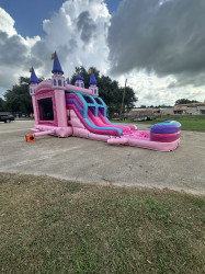 IMG 8418 1756916459 9ft. Pink Castle double lane combo