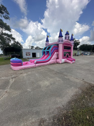 IMG 8419 1756916392 9ft. Pink Castle double lane combo