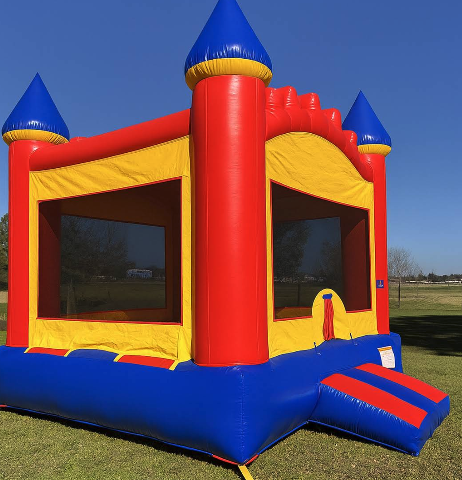 Colorful castle bounce house inflatable