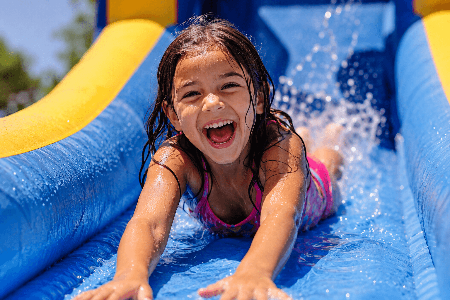 Fall and dry-slide combo party rental Lafayette