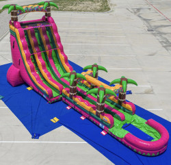 22ft Magenta Dual Lane with slip and slide